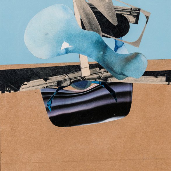 Hans Gerber (1910-1978) Collage 71 / 933, 1971 Farbige Collage auf Papier 26 x 19 cm (PP-Fenstermass), 50.3 x 38.8 x 2.5 cm (Objektmass inkl. Rahmen) Kunstmuseum Thun, Nachlass Hans Gerber Foto: Christian Helmle
