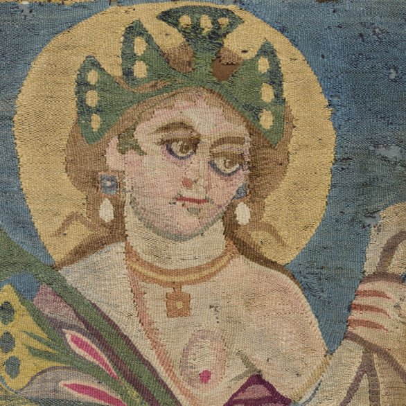 Personnification du Printemps, tapisserie de laine, Égypte, IIIe – IVe siècle, Fondation Abegg, no inv. 5345. © Abegg-Stiftung, CH-3132 Riggisberg (photo : Christoph von Viràg)