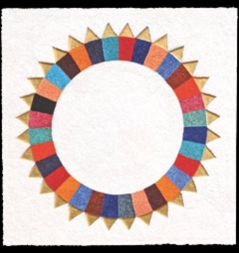 Corona (Farbiger Kreis mit Goldkrone)