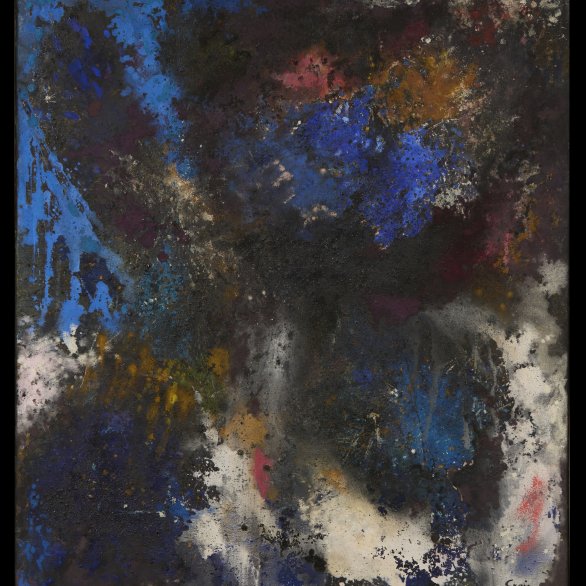 Otto Greis, Blauer Aufbruch, 1952, Öl auf Leinwand © GDKE Landesmuseum Mainz, Foto: A. Garth