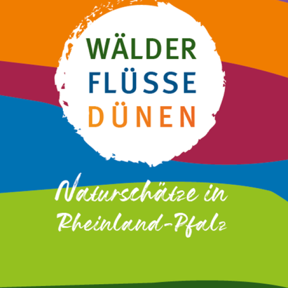 Plakat Wälder, Flüsse, Dünen - Naturschätze in Rheinland-Pfalz.