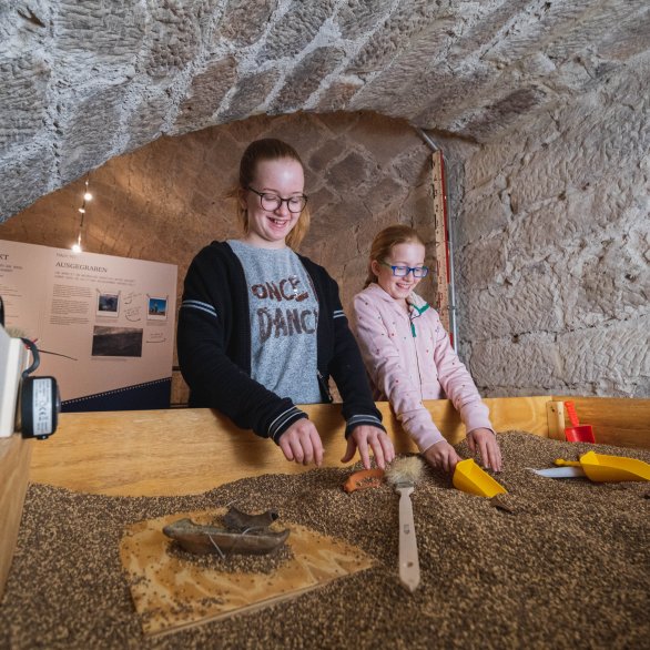 Kinder spielen in unserer Mitmach-Ausstellung