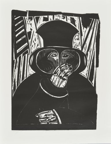 Christoph Meckel, Figur mit Maske, 1962 © VG Bild-Kunst, Bonn 2021 Foto: Axel Kilian