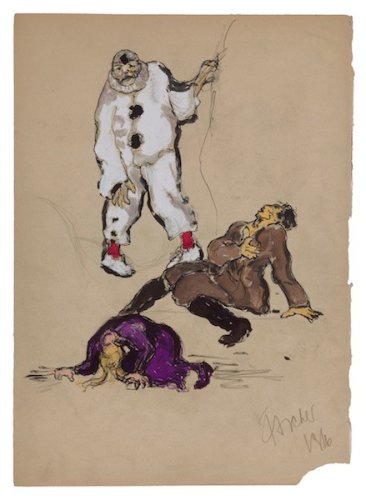 Fritz Ascher, Pagliaccio (Clown), 1916, Privatsammlung, Copyright Bianca Stock, Foto: Malcom Varon, New York.