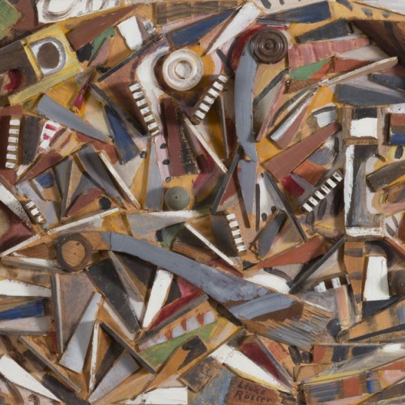 Louise Rösler Komposition/Stadtlandschaft, 1963 Berlinische Galerie - Landesmuseum für Moderne Kunst, Fotografie und Architektur © Museum Atelierhaus Rösler-Kröhnke Repro: Kai-Annett Becker/Berlinische Galerie