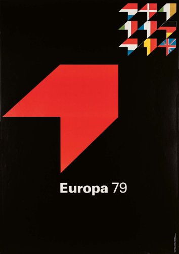 Otl Aicher und Mitarbeiter, Europa 79, Wahlplakat für die Europawahlen, 1978-79, © Florian Aicher HfG-Archiv - Museum Ulm
