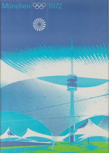 Otl Aicher und Team, Olympiapark, Olympische Spiele 1972, (c) Florian Aicher, HfG-Archiv - Museum Ulm