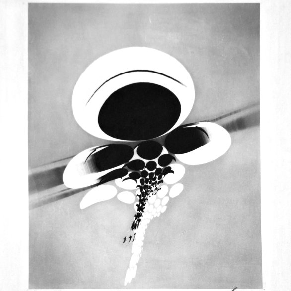 Reiner Michelfelder, dynografia B 1a, 1969, Druck auf Papier, 71 x 61 cm, Sammlung Museum im Kleihues-Bau Kornwestheim