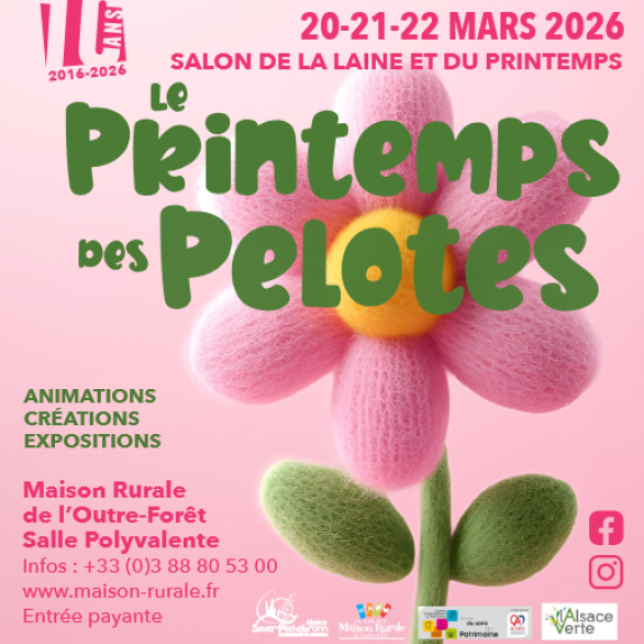 Festival Le Printemps des Pelotes à Kutzenhausen du 20 au 22 mars 2026 Festival Le Printemps des Pelotes à Kutzenhausen du 20 au 22 mars 2026