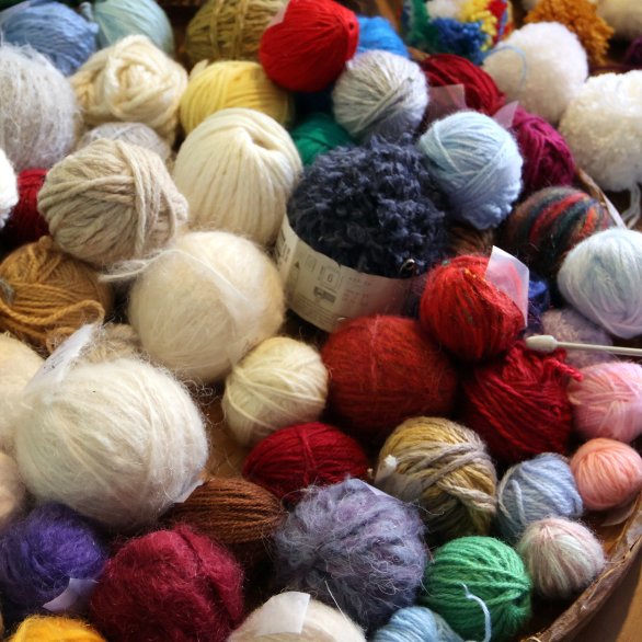 Petites pelotes de laine