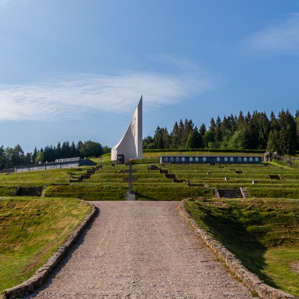 Blick auf den unten Teil des Lagers - copyright Mémorial de Natzweiler-Struthof