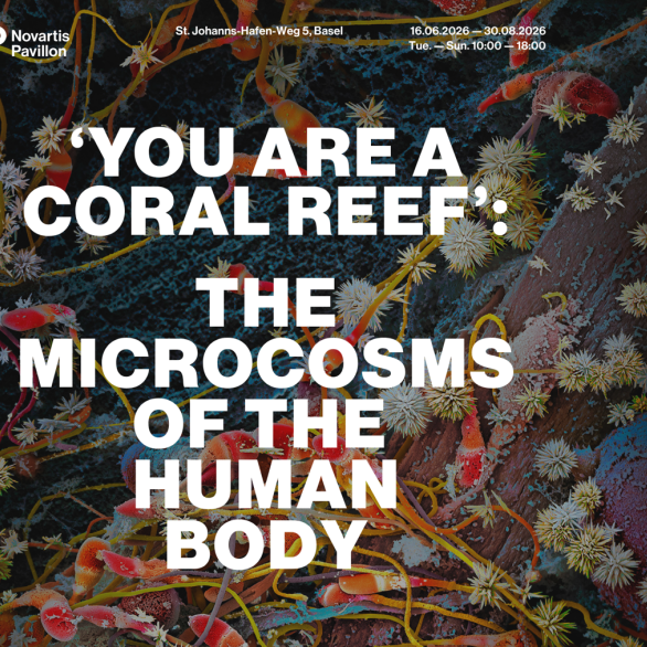 Plakat der Ausstellung 'You are a Coral Reef' The Microcosms of the Human Body