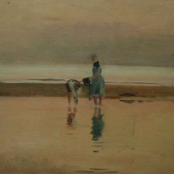 Ernst Graeser: Paar im Watt, 1912, Öl auf Karton, Siebenbürgisches Museum