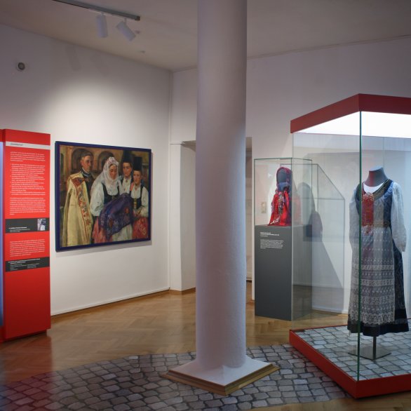 Blick in den Dauerausstellungsbereich zur Tracht